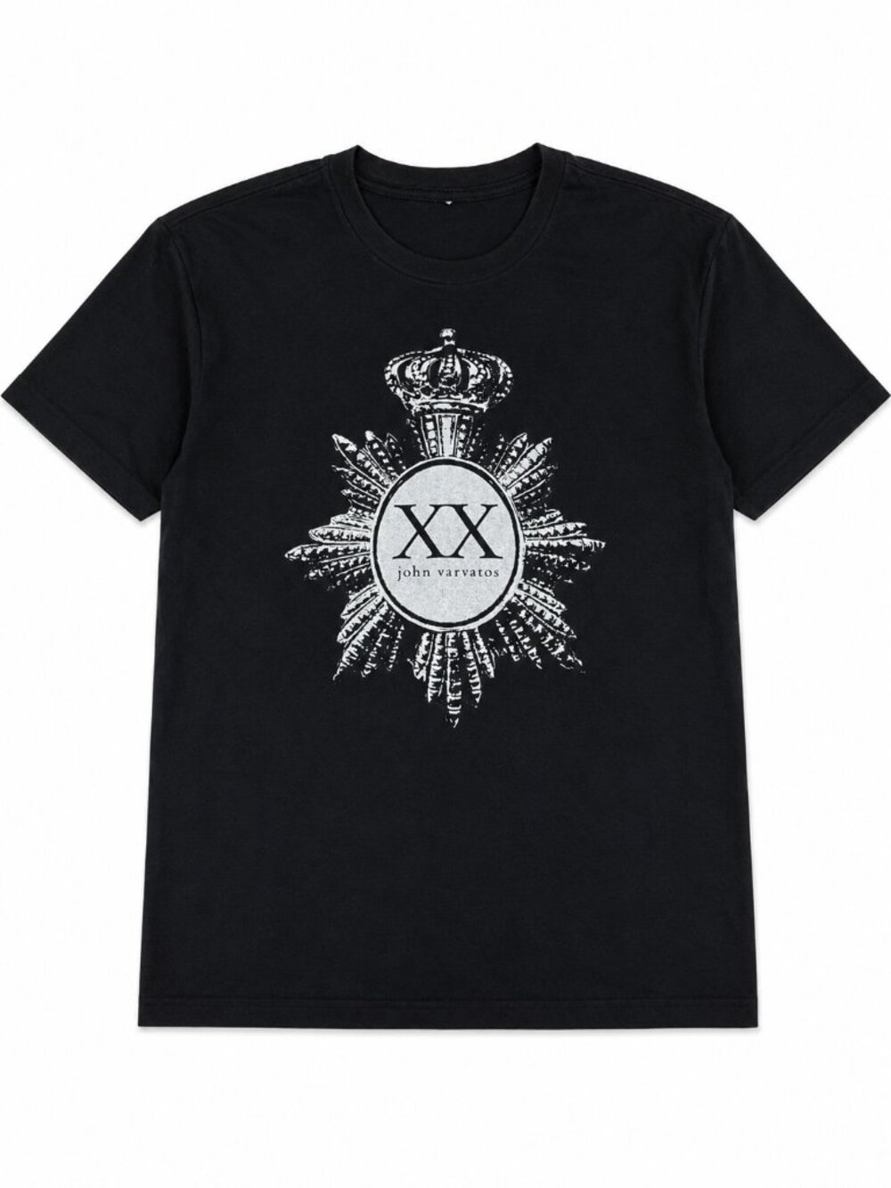 John Varvatos Rock Graphic Tee 🎸 Black XX Logo T Shirt L Chest 44 Inches